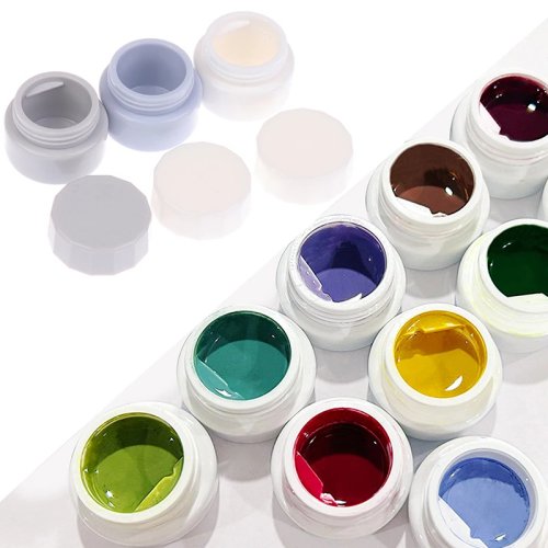 2 pcs 5ml Nail Gel Jars (Empty) – Portable Plastic Nail Art Holder/Organizer Case for Nail Polish & UV Glue