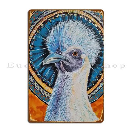 Saint Endora Blechschild ‚Silkie Chicken‘ – Vintage Metall-Wandschild