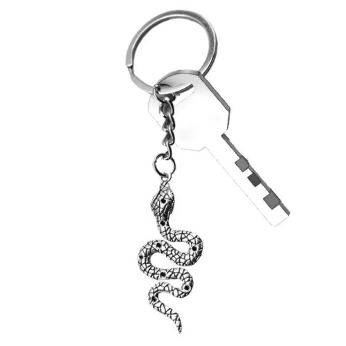 Punk Snake Keychain — Vintage Gothic Animal Pendant & Bag Charm