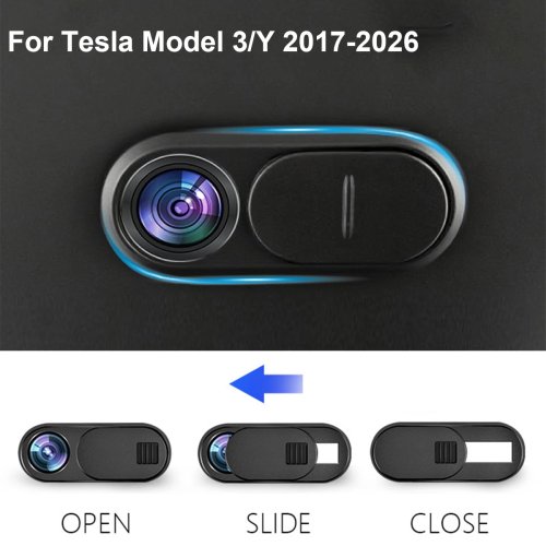 Penutup Kamera Geser untuk Tesla Model Y Juniper 2025 / Model 3, 1/3/5 Pcs, Kompatibel dengan Laptop, Tablet, iPad