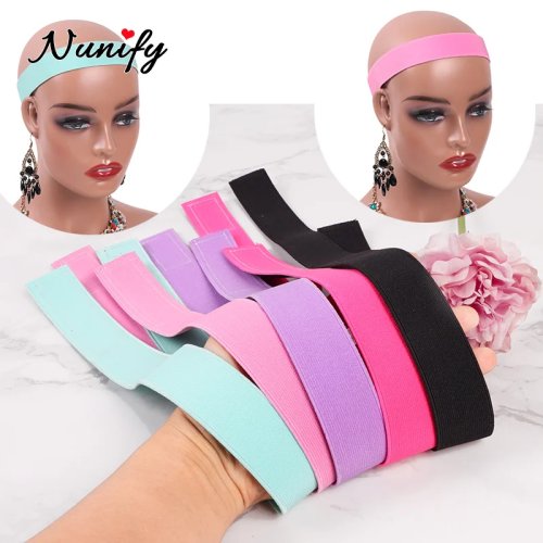 شريط شعر مستعار Nunify وردي/بنفسجي 3 سم - رباط لتثبيت الدانتيل وتصفيف حواف الشعر (قطعة واحدة)