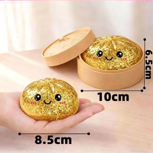 6 Styles Dumpling Paillettes Squishy Jouet Anti-stress avec Boîte