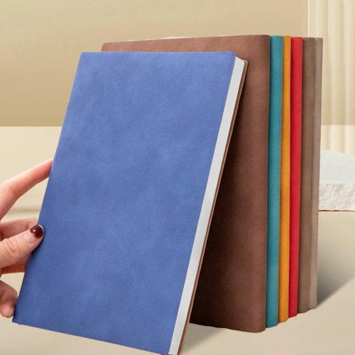 Cuaderno A5 retro en piel de oveja multicolor — Libreta de oficina/negocios para examen de ingreso a posgrado
