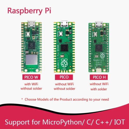 Raspberry Pi Pico W Wireless Development Board — MicroPython & C++ support, Pico / Pico H options (with pin header)