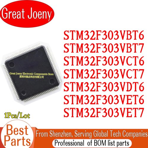 ميكروكنترولر STM32F303 (STM32F303VBT6/VBT7/VCT6/VCT7/VDT6/VET6/VET7) - دائرة متكاملة MCU ARM Cortex‑M4