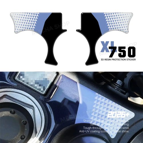 Calcomanías 3D Protectoras de Placa de Dirección para Transalp XL750 2023-2026