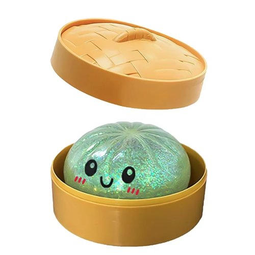 Kolorowy squishy w kształcie pierożka (blind box) — Miękka zabawka antystresowa z wolnym powrotem, fidget sensoryczny, upominek na przyjęcie