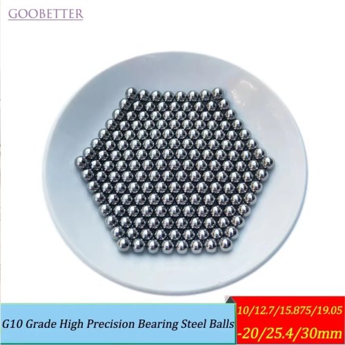 Bola bantalan baja kelas G10, presisi tinggi, tahan aus, stainless — ukuran 10 / 12,7 / 15,875 / 19,05 / 20 / 25,4 / 30 mm
