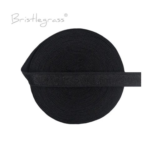Satin-Spandex-Gummiband 10 mm (3/8") schwarz, nicht umgeschlagen – für Haarband, BH-Träger & Kleiderbesatz, 5 Yard zum Nähen/DIY