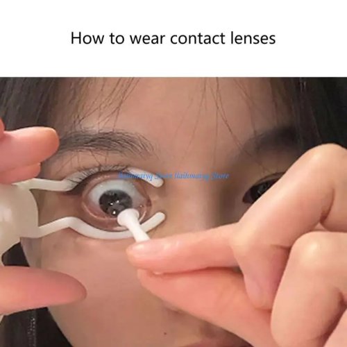 2 un. Aplicador e Removedor Ergonómico de Lentes de Contacto — Ferramenta portátil para lentes moles, uso diário e viagem