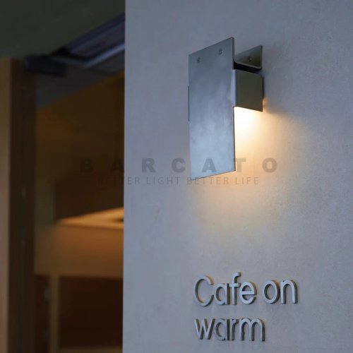Aplique de Pared LED Retro — Foco de Acero Inoxidable de Montaje Superficial para Dormitorio y Exterior, Luz de Cabecero