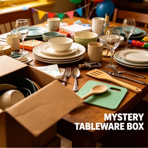 Blind Box Déco de Table – Assortiment Surprise d'Essentiels pour Repas Quotidiens et Dîners de Fête