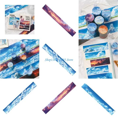 Aesthetic Scrapbooking Washi Tape Set — Strong Adhesive Decorative Tape for Crafts & Photo Albums