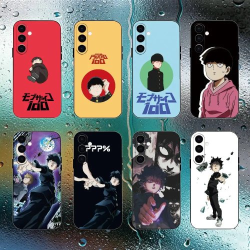 Mob Psycho 100 (Shigeo Kageyama) siliconen zwart hoesje voor Samsung Galaxy A73/A72/A71/A70/A53/A52/A51
