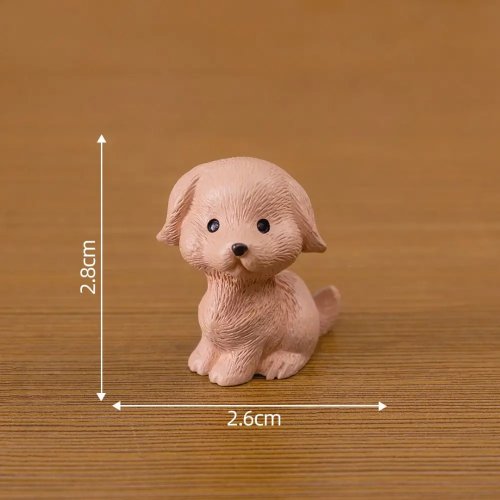 Figuras de cão em resina miniatura – Peças artesanais para jardim em miniatura, terrário e decoração