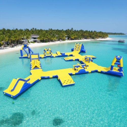 THL PVC aufblasbarer Wasserpark – modulares, anpassbares Outdoor-Spielgerät mit schwimmenden Attraktionen
