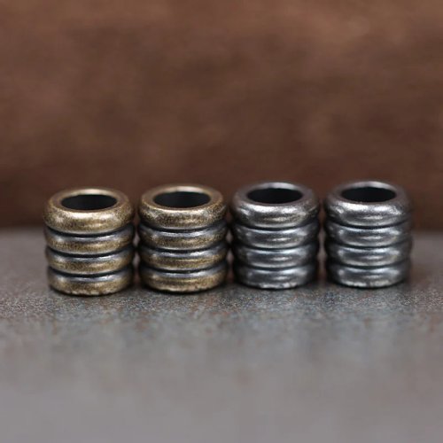 5.5mm 구멍 황동 실린더 비즈 – 파라코드 팔찌·랜야드·펜던트 참 (EDC)