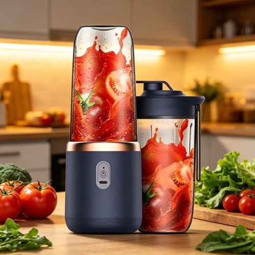 Frullatore USB Portatile 400ml - Bicchiere Spremiagrumi da Viaggio per Smoothie e Frullati, Mini Miscelatore Elettrico