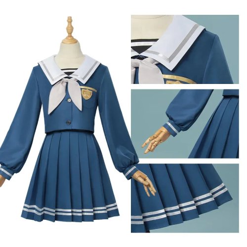 BanG Dream Mutsumi コスプレ衣装 白い制服ワンピース レディース アニメ衣装 パーティー・ハロウィン用