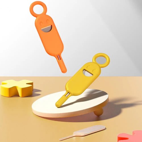 Kit de ferramenta de remoção de cartão SIM de 5,5 cm com capa de silicone - Pino abridor de bandeja SIM ejctor para iPhone