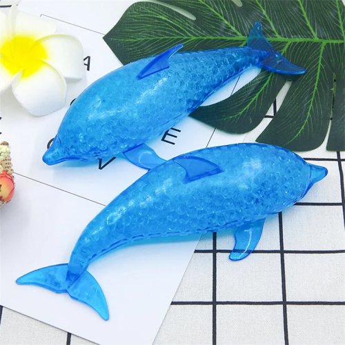 Squishy animali marini – Palline antistress squalo e delfino, morbide a rimbalzo lento, giocattolo sensoriale per bambini e adulti