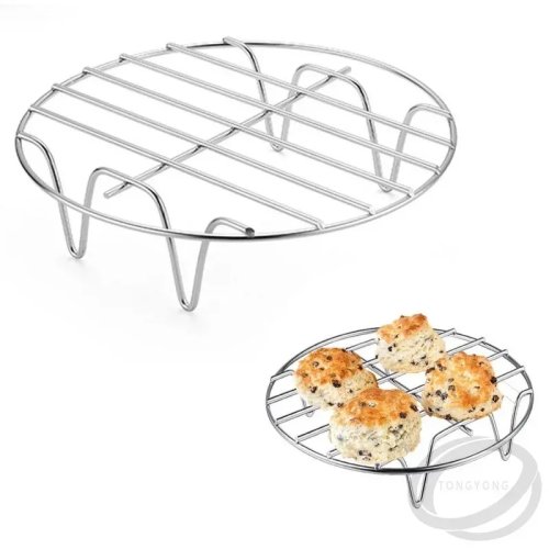 Grille ronde 7" (18 cm) inox pour friteuse à air — panier/plateau déshydrateur pour friteuse, four, faitout, autocuiseur