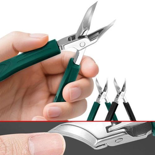 Alicates cortauñas diagonales antisalpicaduras, resistentes y afilados para uñas gruesas