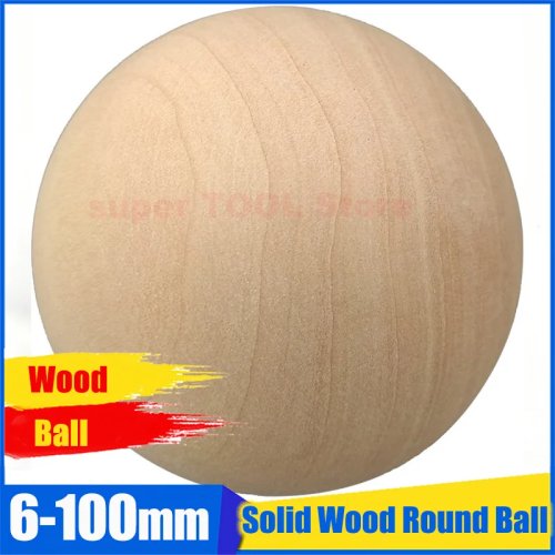 Massieve houten bollen zonder gat, boorbare houten kralen/ballen voor DIY, knutselen & woondecoratie, maten 6–100 mm