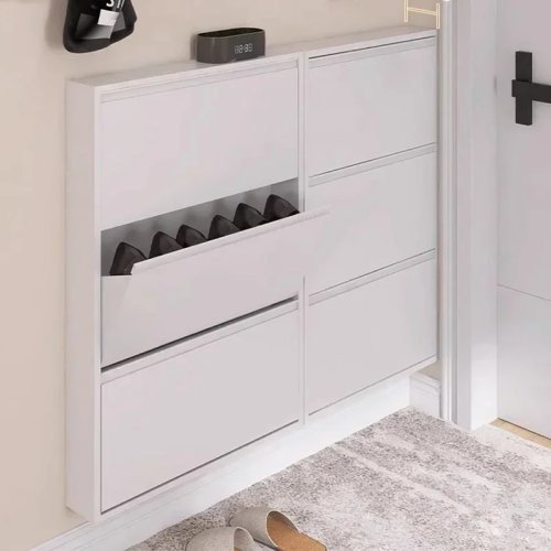 Ultradünnes Schuhregal für den Eingangsbereich – Moderner Schuhschrank/Organizer