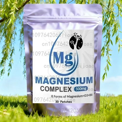 Miếng dán Magie (30 miếng) – 8 dạng hoạt tính với Glycine, Citrate, Taurine, Vitamin D3 & B6 để hấp thụ tối đa