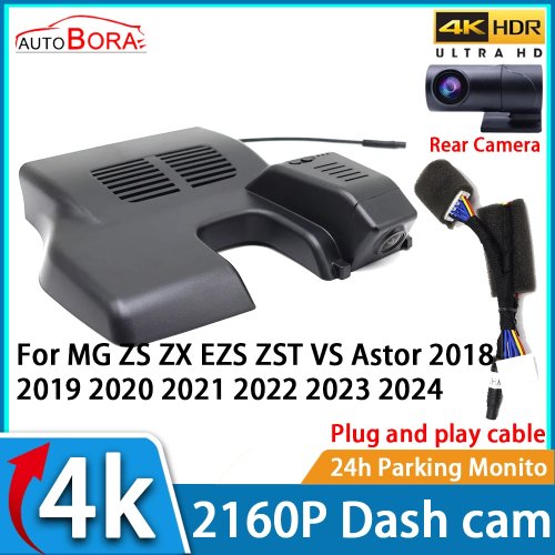 4K-dashcam (2160P) met nachtzicht — compatibel met MG ZS/ZX/EZS/ZST/VS/Astor 2018–2024