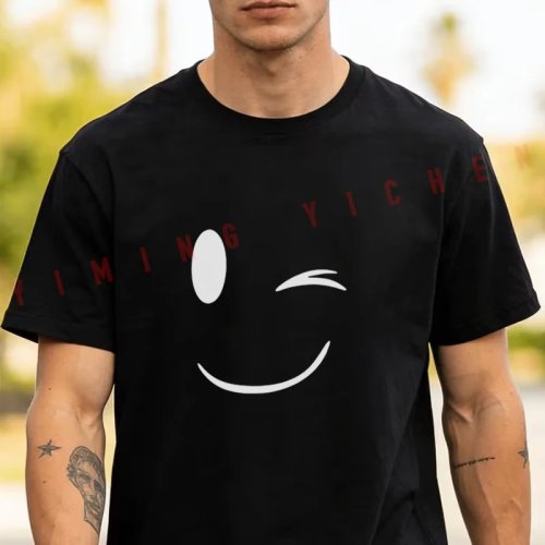 Playera de Moto con Gráfico de Cara Impactante 2026 para Hombre - Moda Casual Cuello Redondo Unisex