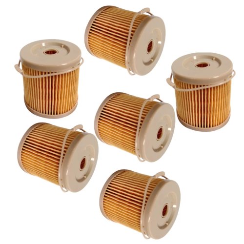 6 unidades - Elemento filtro de combustible 30 micras para Volvo Penta Diesel serie 500 (861014/828897)
