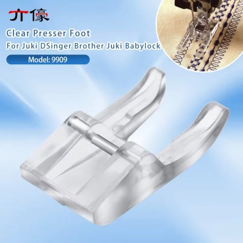 Piedino per ricamo open-toe trasparente P60794W – Snap-on per shank basso, compatibile con Singer, Brother, Juki, Babylock