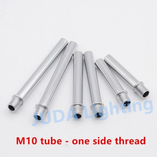 Tubo recto roscado M10 para lámpara colgante, conector de un lado para candelabro o lámpara LED