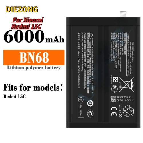 Аккумулятор Xiaomi Redmi 15C 6000mAh BN68 - Высокоёмкий запасной аккумулятор