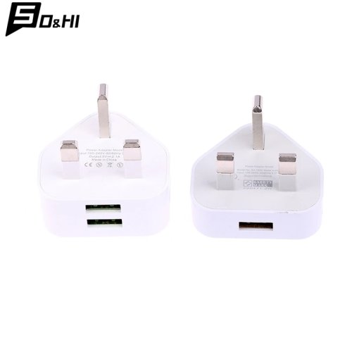 Adaptor Charger Dinding Universal UK 3 Pin dengan 1/2 Port USB untuk iPhone 11 dan Huawei