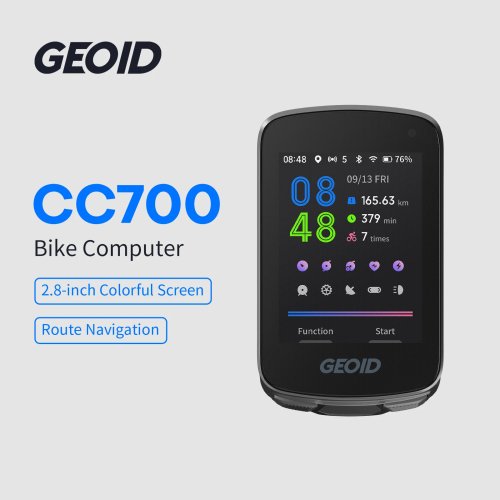 GEOID CC700 GPS 사이클 컴퓨터 2.8인치 컬러 화면, 경로 내비게이션, Wi-Fi, 방수, 주행거리계