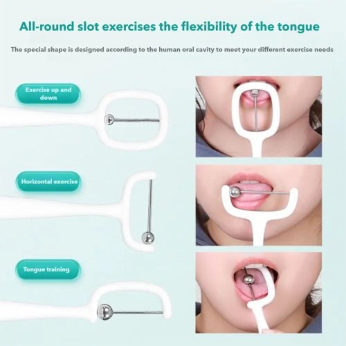 Oral motor trainer for tongue exercises — lateralization, elevation & tongue-tip control for speech therapy
