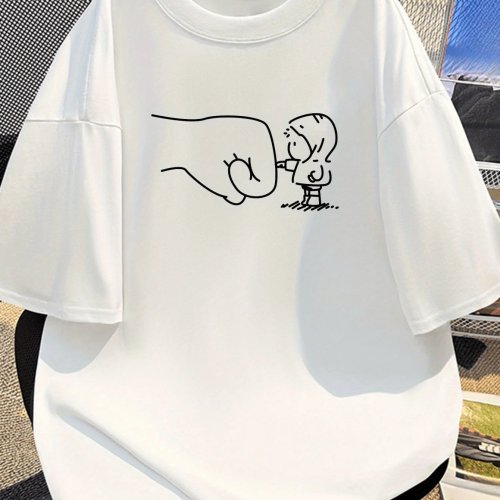 T-shirt divertente grafica uomo – Cotone, girocollo, maniche corte, unisex, casual, streetwear oversize