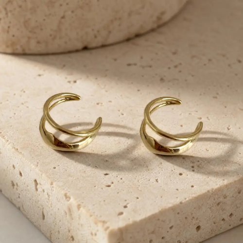 Orecchini cuff non forati, regolabili, per donna, 1 paio, clip per cartilagine e helix
