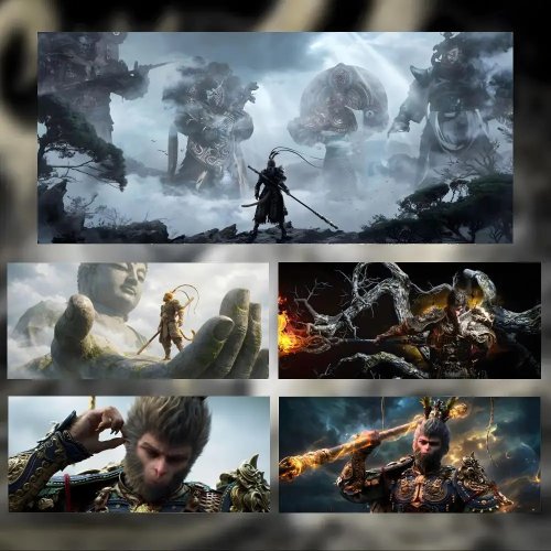 Podkładka gaming Black Myth: Wukong – duża, gruba, z obszytymi krawędziami