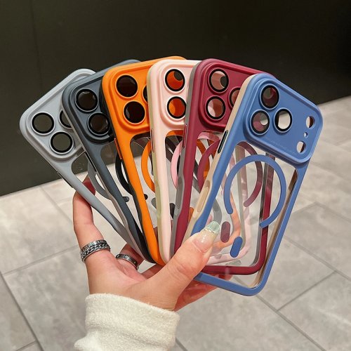 Ốp lưng trong suốt có nam châm cho iPhone 11–17 (Plus/Pro/Pro Max) — Tương thích MagSafe, bảo vệ và hỗ trợ sạc không dây