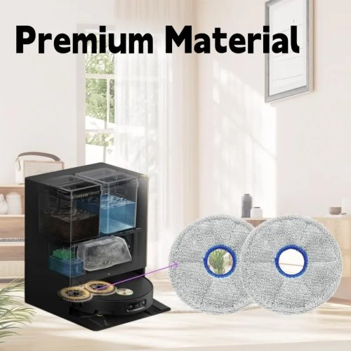 Juego 8 paños de mopa lavables compatibles con Dreame X60 Max Ultra / X60 Ultra — repuestos para aspiradora