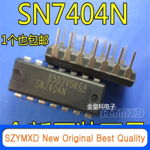 10개/로트 새 제품 정품 SN7404N SN7404 7404 DIP14 인버터 게이트 IC 재고 있음