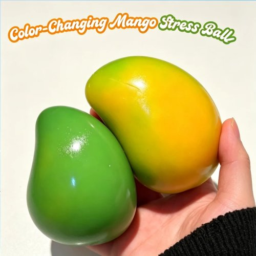 Nuevo juguete sensorial Mango Crunch 2026, cambia de color con la temperatura, suave, ASMR, antiestrés para adultos, regalo