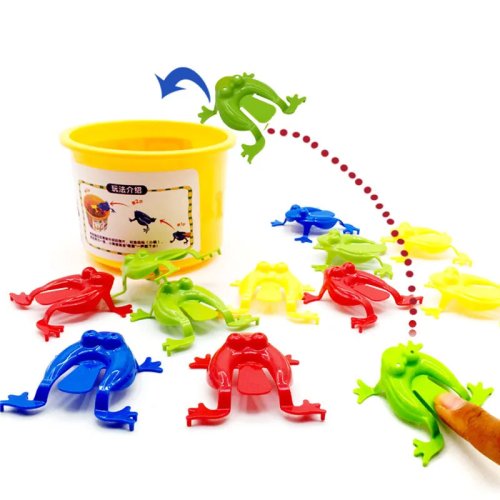 10–20 pcs Jumping Frog Fidget Toys — Assorted Bouncy Stress Relievers, Novelty Party Favors & Birthday Gifts