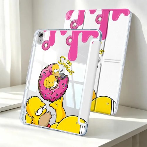 Bao da Samsung Galaxy Tab có ngăn đựng bút (stylus) – Dùng cho S7 FE/S8/A9 Plus/A11/S10 Lite/A8/S9 Plus – Họa tiết The Simpsons