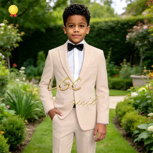 Traje de niño de 2 piezas con saco y pantalón – un botón, personalizable, para bodas, coro y recital de piano