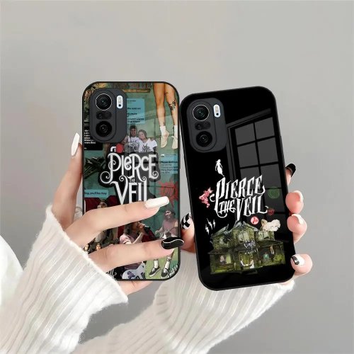 Pierce The Veil バンド 背面強化ガラスケース（Xiaomi POCO X7/X6/M7/M6/M5/M4/F7/F6/F4/F5/X5/X4 Pro/GT対応）